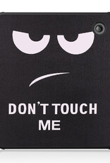 NoXx Hoes Geschikt voor Kobo Sage Hoesje Bookcase Cover Book Case Hoes Sleepcover - Don't Touch Me