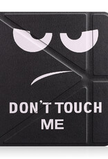NoXx Hoes Geschikt voor Kobo Sage Hoesje Bookcase Cover Book Case Hoes Sleepcover - Don't Touch Me