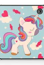 Nomfy Hoesje Geschikt voor Kobo Sage Hoes Book Case - Hoes Geschikt voor Kobo Sage Hoesje Book Cover - Eenhoorn