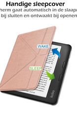 Nomfy Hoesje Geschikt voor Kobo Sage Hoes Book Case - Hoes Geschikt voor Kobo Sage Hoesje Book Cover - Rosé Goud