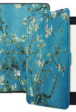 BASEY. Hoes Geschikt voor Kobo Nia Hoesje Bookcase Cover Hoes - Hoesje Geschikt voor Kobo Nia Hoes Cover Case - Bloesem