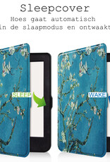 BASEY. Hoes Geschikt voor Kobo Nia Hoesje Bookcase Cover Hoes - Hoesje Geschikt voor Kobo Nia Hoes Cover Case - Bloesem
