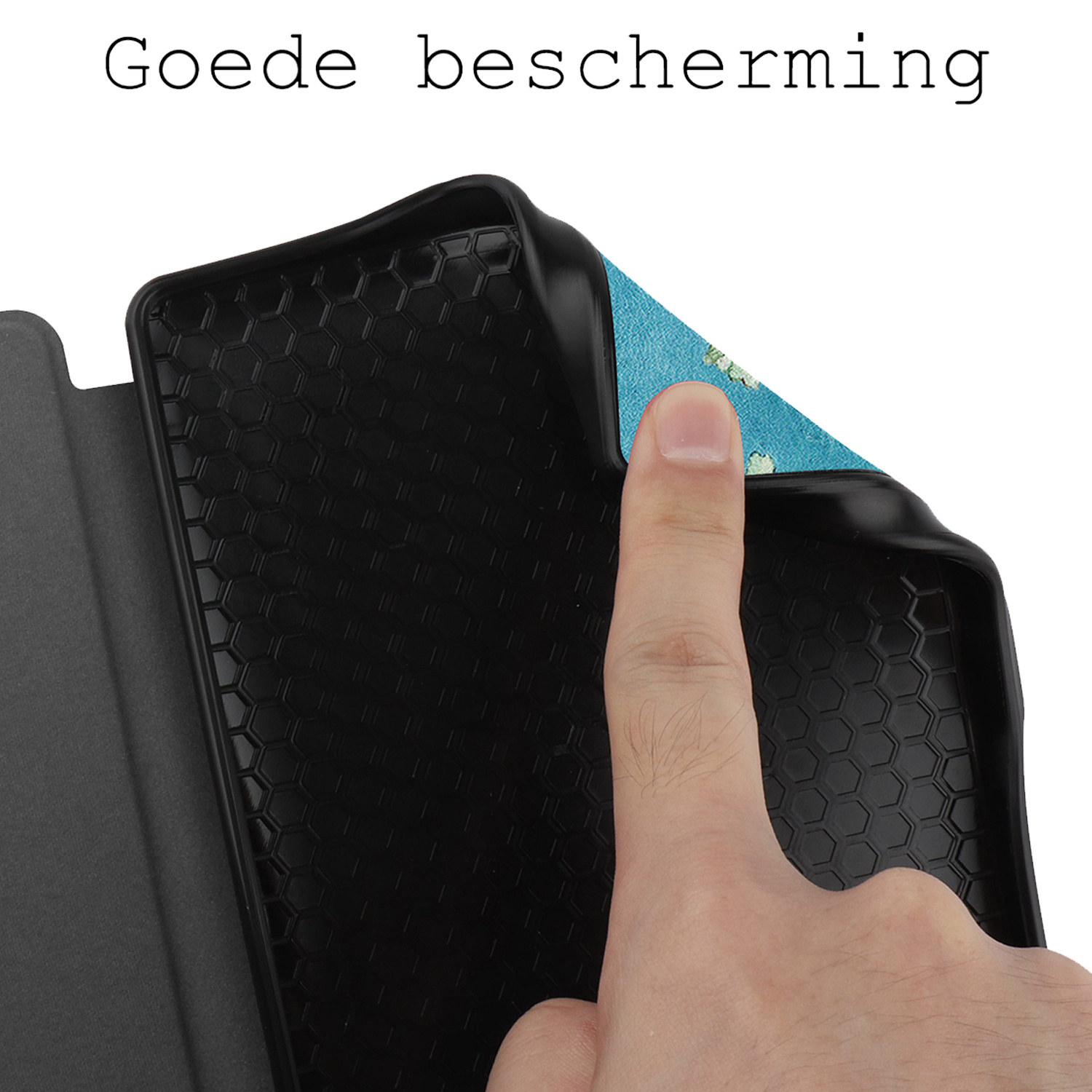 BASEY. Hoes Geschikt voor Kobo Nia Hoesje Bookcase Cover Hoes - Hoesje Geschikt voor Kobo Nia Hoes Cover Case - Bloesem