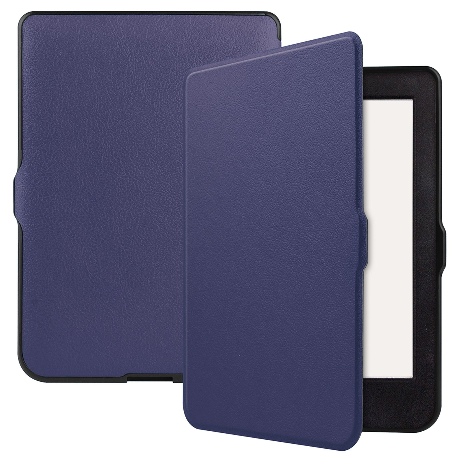 BASEY. Hoes Geschikt voor Kobo Nia Hoesje Bookcase Cover Hoes - Hoesje Geschikt voor Kobo Nia Hoes Cover Case - Donkerblauw