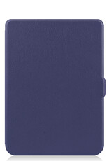 BASEY. Hoes Geschikt voor Kobo Nia Hoesje Bookcase Cover Hoes - Hoesje Geschikt voor Kobo Nia Hoes Cover Case - Donkerblauw