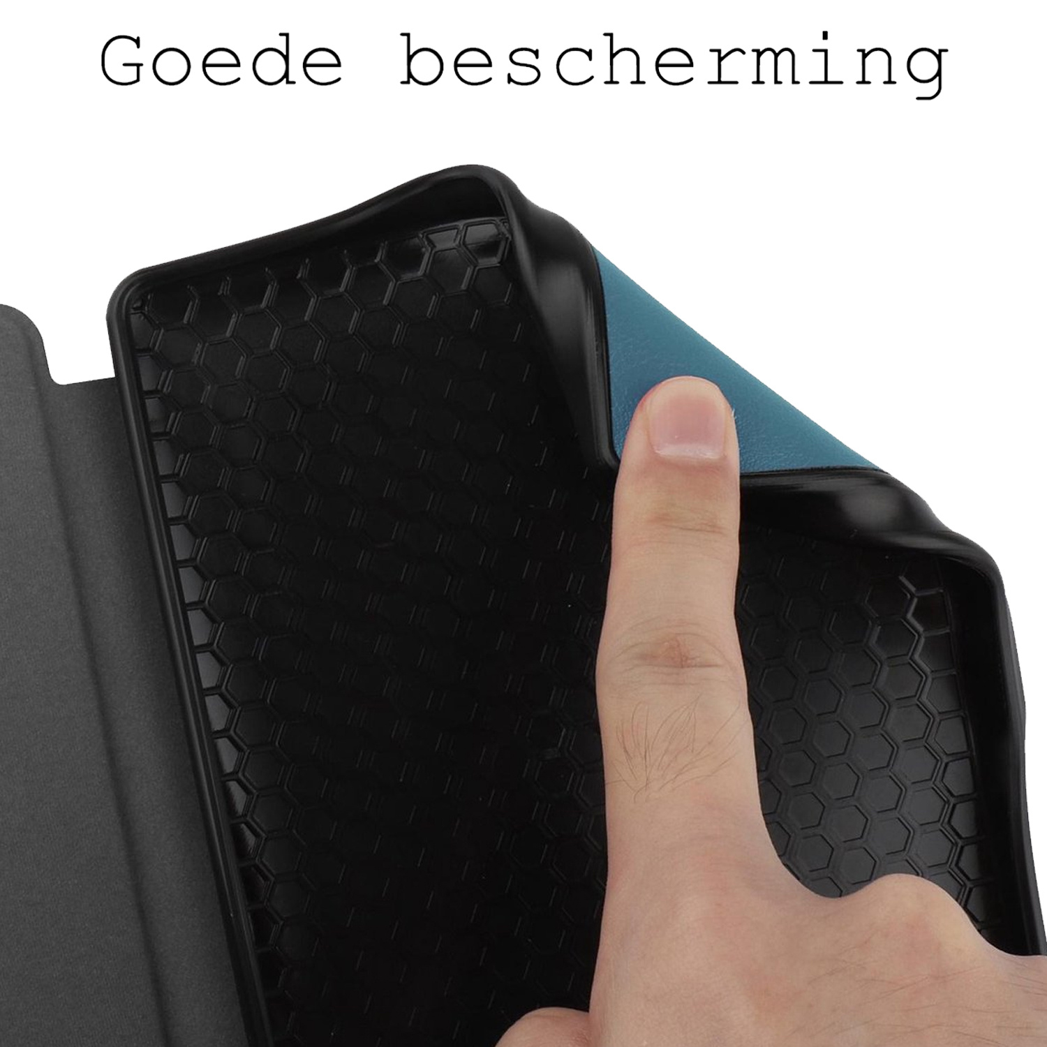 BASEY. Hoes Geschikt voor Kobo Nia Hoesje Bookcase Cover Hoes - Hoesje Geschikt voor Kobo Nia Hoes Cover Case - Donkergroen