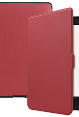 BASEY. Hoes Geschikt voor Kobo Nia Hoesje Bookcase Cover Hoes - Hoesje Geschikt voor Kobo Nia Hoes Cover Case - Donkerrood