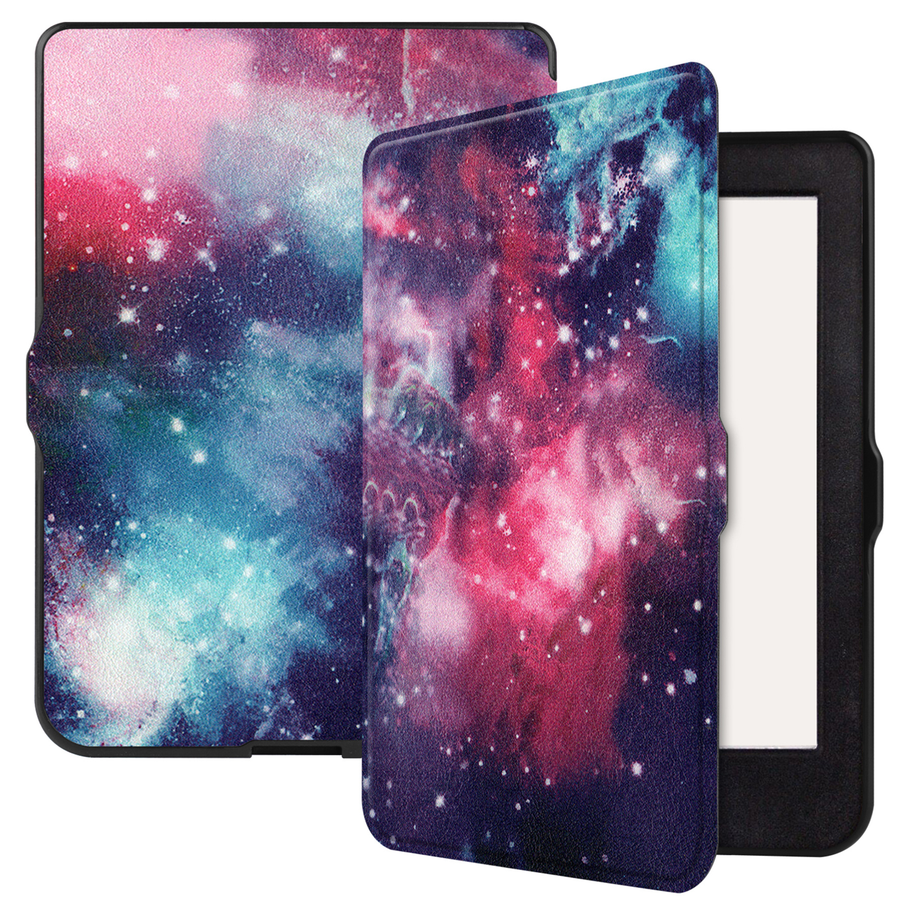 BASEY. Hoes Geschikt voor Kobo Nia Hoesje Bookcase Cover Hoes - Hoesje Geschikt voor Kobo Nia Hoes Cover Case - Galaxy