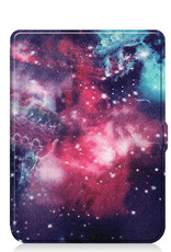 BASEY. Hoes Geschikt voor Kobo Nia Hoesje Bookcase Cover Hoes - Hoesje Geschikt voor Kobo Nia Hoes Cover Case - Galaxy