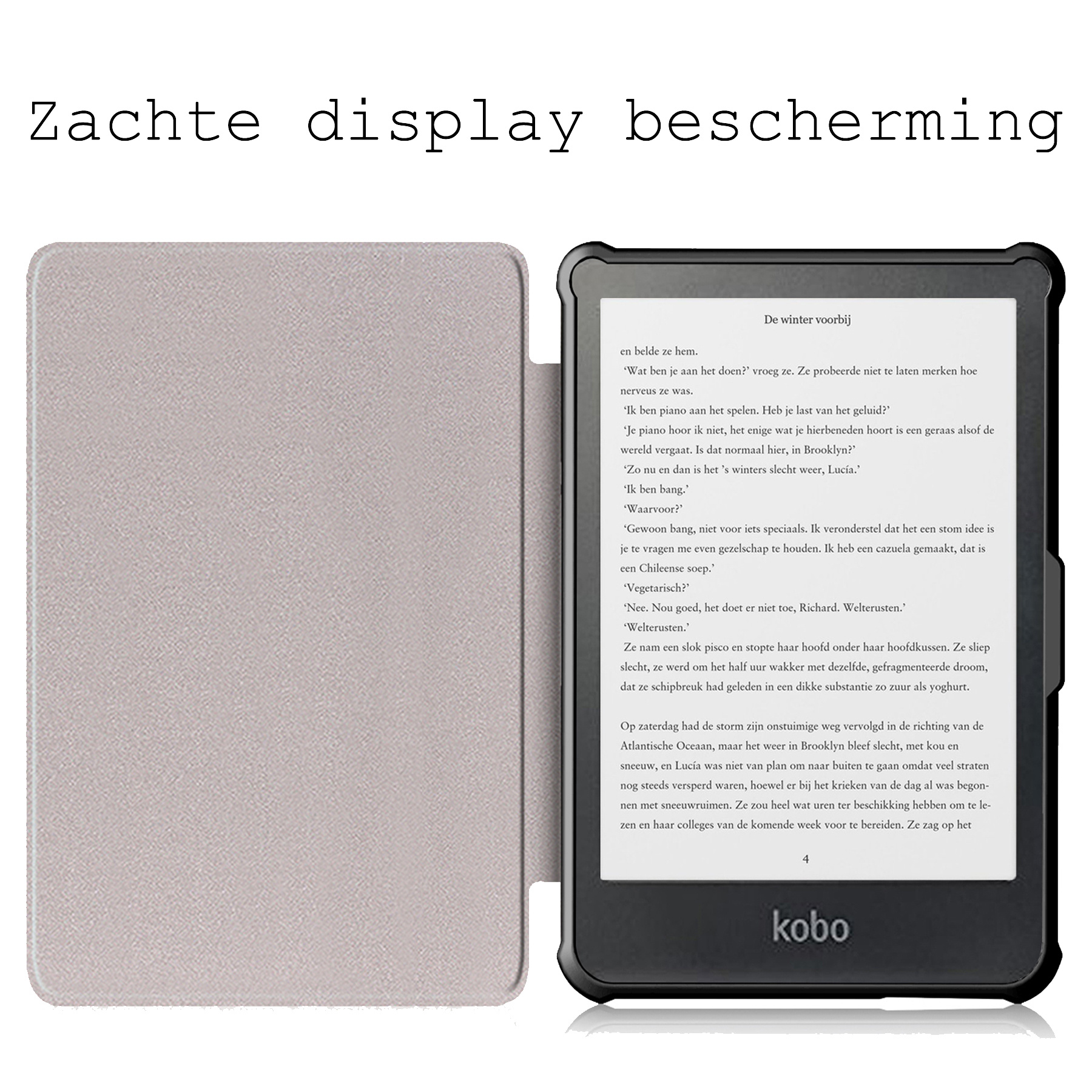 BASEY. Hoes Geschikt voor Kobo Nia Hoesje Bookcase Cover Hoes - Hoesje Geschikt voor Kobo Nia Hoes Cover Case - Lichtblauw
