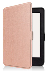 BASEY. Hoes Geschikt voor Kobo Nia Hoesje Bookcase Cover Hoes - Hoesje Geschikt voor Kobo Nia Hoes Cover Case - Rosé Goud
