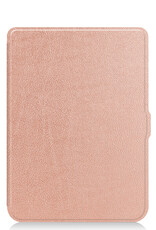 BASEY. Hoes Geschikt voor Kobo Nia Hoesje Bookcase Cover Hoes - Hoesje Geschikt voor Kobo Nia Hoes Cover Case - Rosé Goud