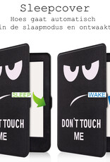 BASEY. Hoes Geschikt voor Kobo Nia Hoesje Bookcase Cover Hoes - Hoesje Geschikt voor Kobo Nia Hoes Cover Case - Don't Touch Me