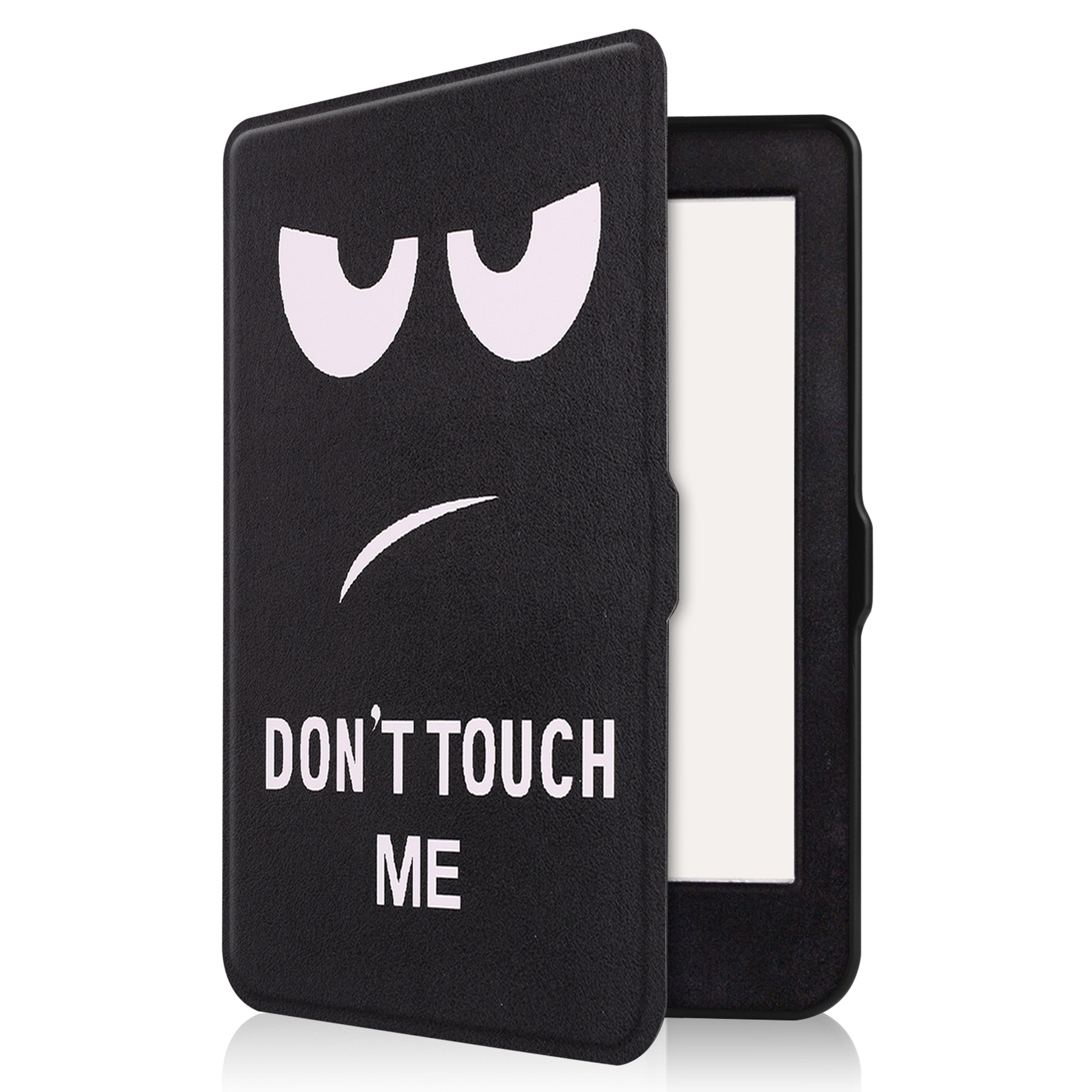 BASEY. Hoes Geschikt voor Kobo Nia Hoesje Bookcase Cover Hoes - Hoesje Geschikt voor Kobo Nia Hoes Cover Case - Don't Touch Me
