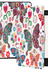 BASEY. Hoes Geschikt voor Kobo Nia Hoesje Bookcase Cover Hoes - Hoesje Geschikt voor Kobo Nia Hoes Cover Case - Vlinders