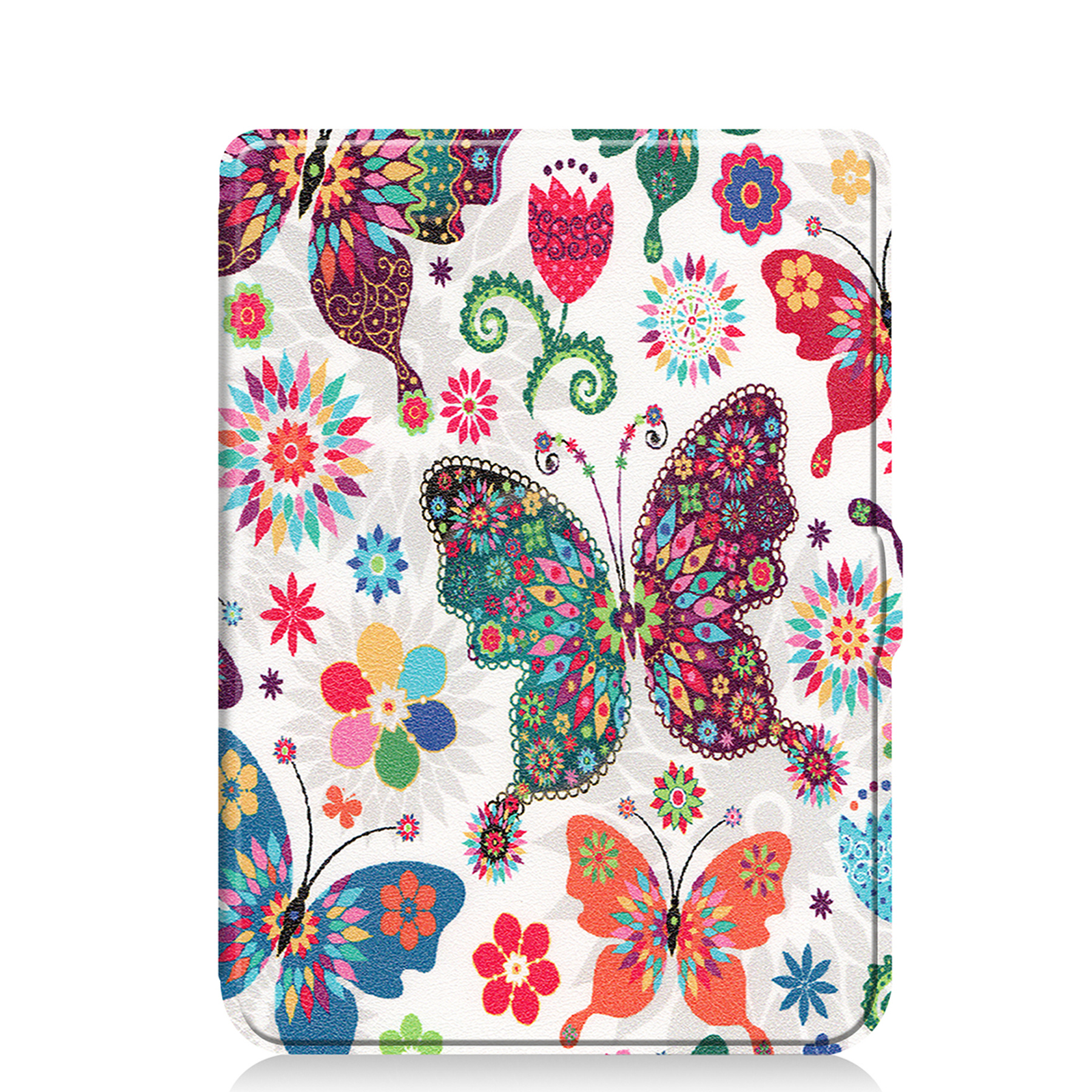 BASEY. Hoes Geschikt voor Kobo Nia Hoesje Bookcase Cover Hoes - Hoesje Geschikt voor Kobo Nia Hoes Cover Case - Vlinders