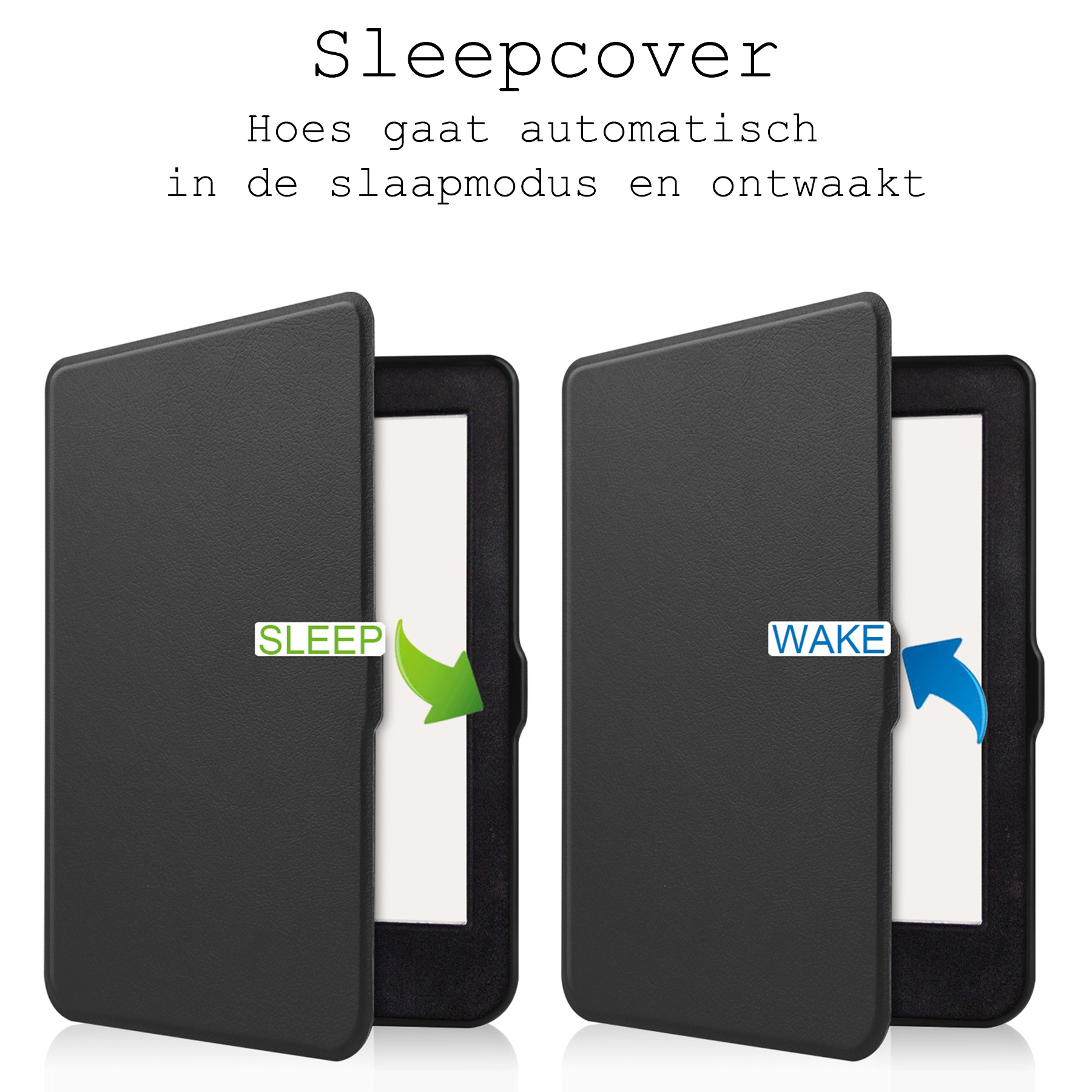 BASEY. Hoes Geschikt voor Kobo Nia Hoesje Bookcase Cover Hoes - Hoesje Geschikt voor Kobo Nia Hoes Cover Case - Zwart
