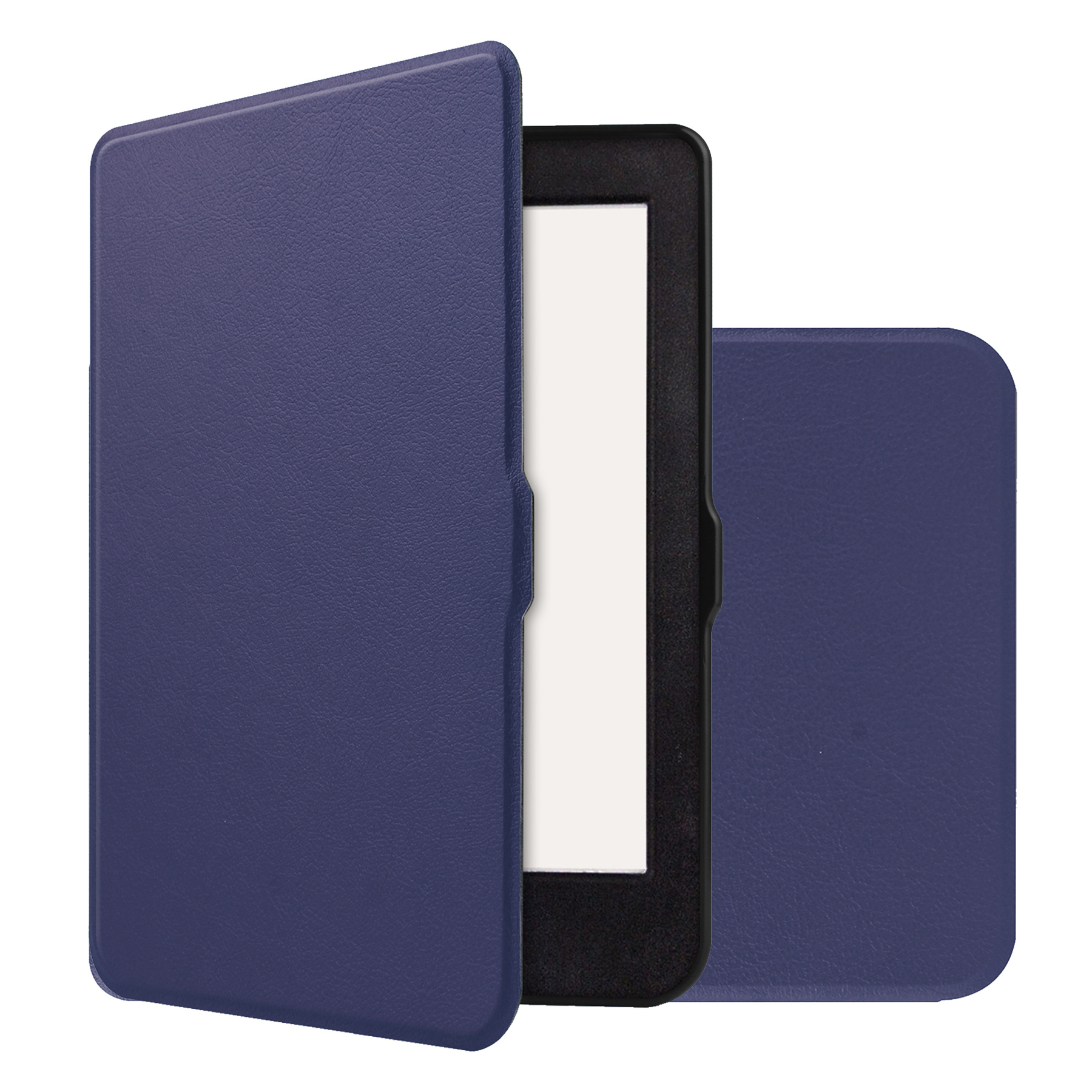 NoXx Hoes Geschikt voor Kobo Nia Hoesje Bookcase Cover Book Case Hoes Sleepcover - Donkerblauw