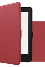 NoXx Hoes Geschikt voor Kobo Nia Hoesje Bookcase Cover Book Case Hoes Sleepcover - Donkerrood
