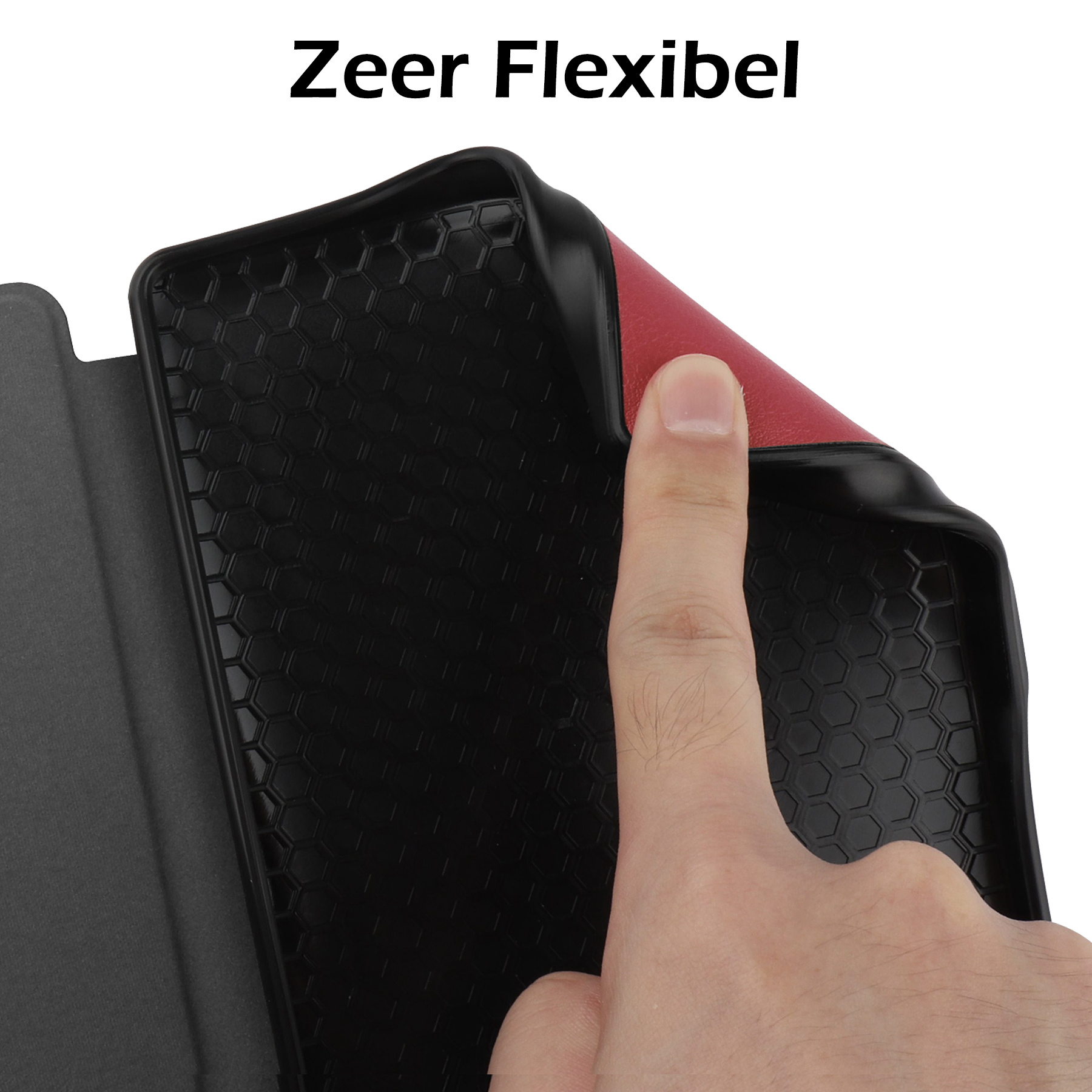 NoXx Hoes Geschikt voor Kobo Nia Hoesje Bookcase Cover Book Case Hoes Sleepcover - Donkerrood