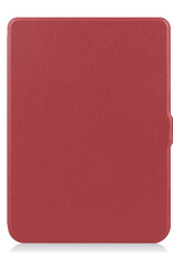 NoXx Hoes Geschikt voor Kobo Nia Hoesje Bookcase Cover Book Case Hoes Sleepcover - Donkerrood