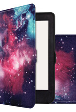 NoXx Hoes Geschikt voor Kobo Nia Hoesje Bookcase Cover Book Case Hoes Sleepcover - Galaxy