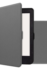 NoXx Hoes Geschikt voor Kobo Nia Hoesje Bookcase Cover Book Case Hoes Sleepcover - Grijs
