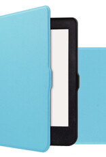 NoXx Hoes Geschikt voor Kobo Nia Hoesje Bookcase Cover Book Case Hoes Sleepcover - Lichtblauw
