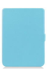 NoXx Hoes Geschikt voor Kobo Nia Hoesje Bookcase Cover Book Case Hoes Sleepcover - Lichtblauw