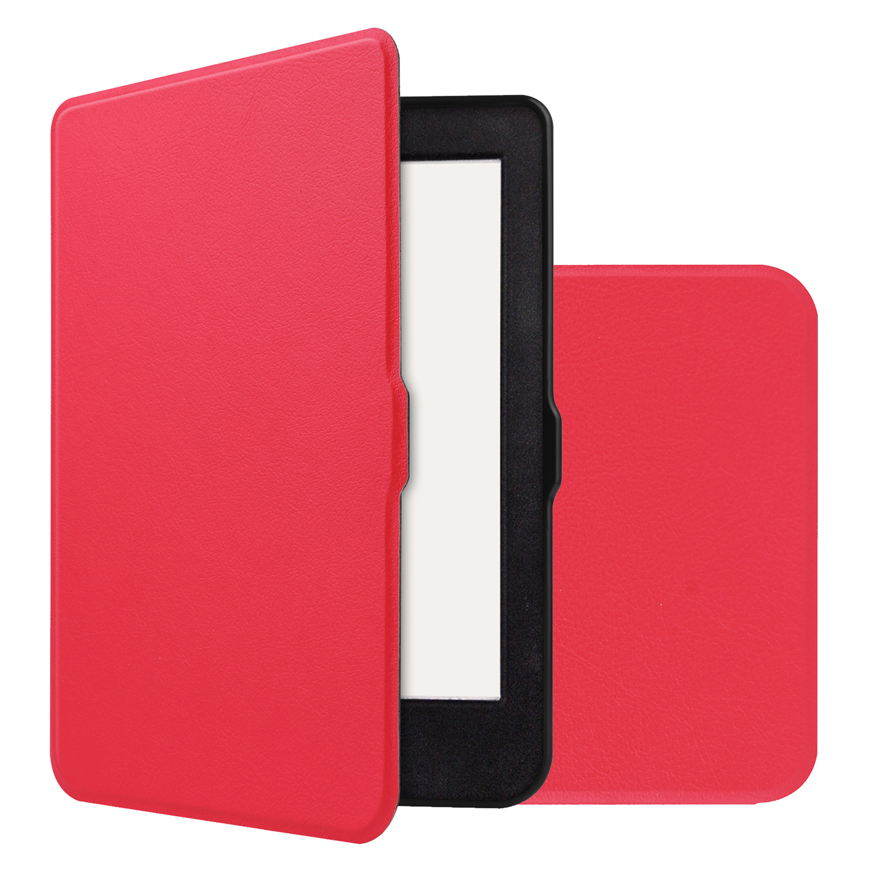 NoXx Hoes Geschikt voor Kobo Nia Hoesje Bookcase Cover Book Case Hoes Sleepcover - Rood