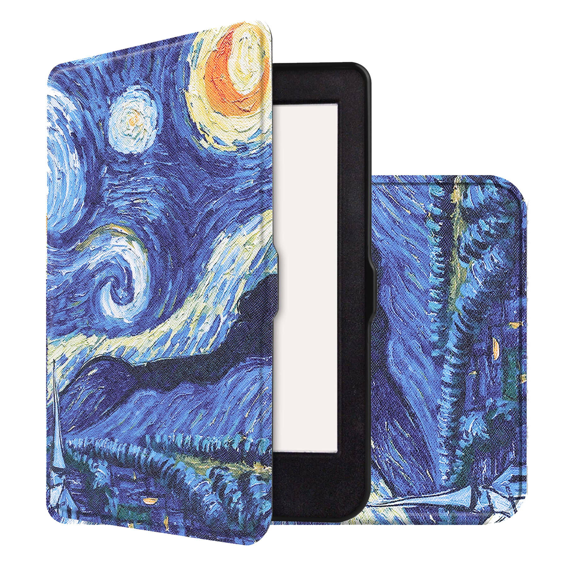 NoXx Hoes Geschikt voor Kobo Nia Hoesje Bookcase Cover Book Case Hoes Sleepcover - Sterrenhemel