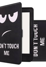 NoXx Hoes Geschikt voor Kobo Nia Hoesje Bookcase Cover Book Case Hoes Sleepcover - Don't Touch Me