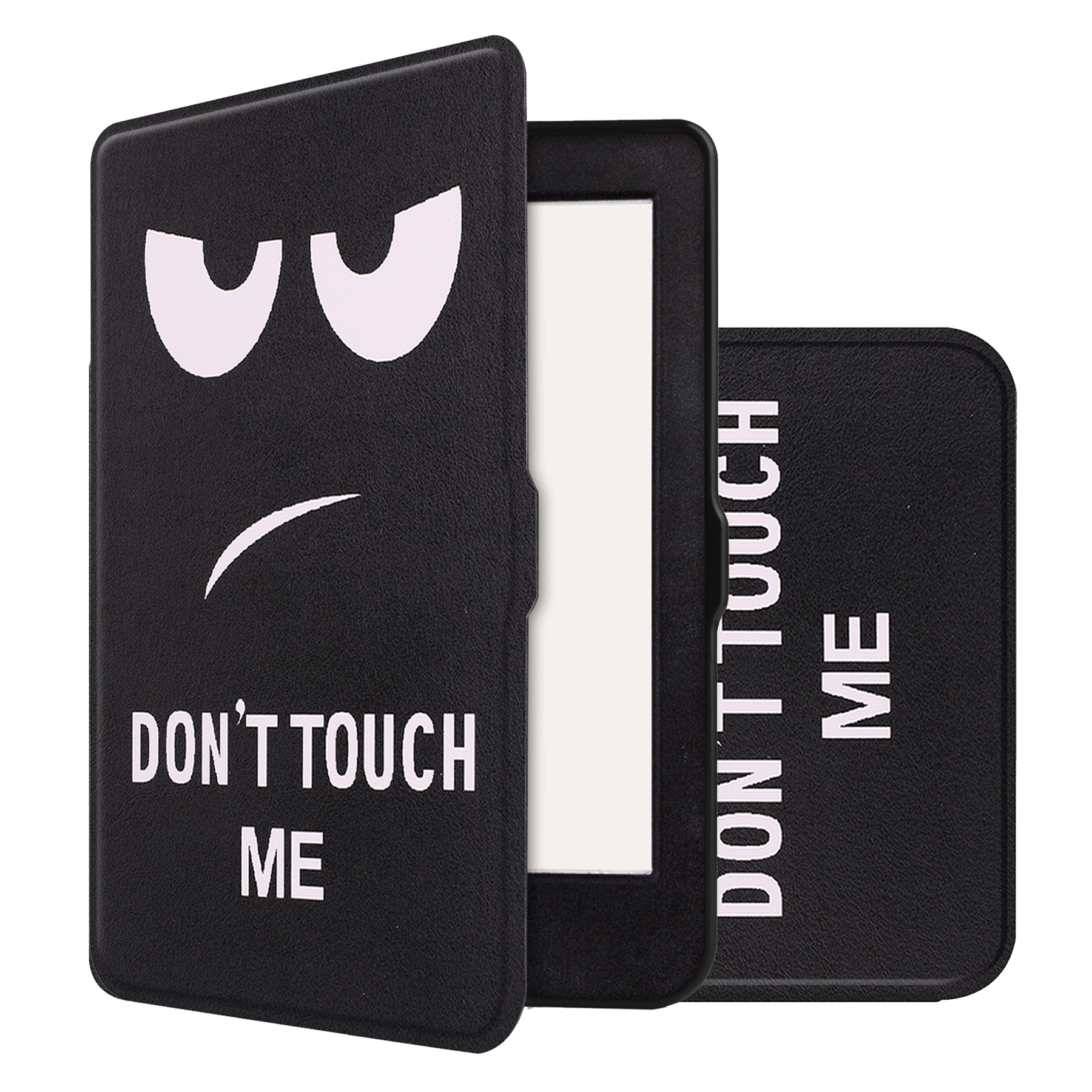 NoXx Hoes Geschikt voor Kobo Nia Hoesje Bookcase Cover Book Case Hoes Sleepcover - Don't Touch Me