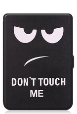 NoXx Hoes Geschikt voor Kobo Nia Hoesje Bookcase Cover Book Case Hoes Sleepcover - Don't Touch Me