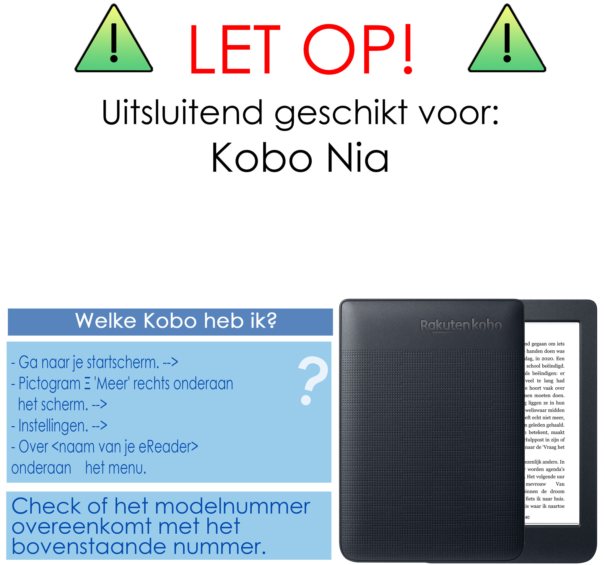 NoXx Hoes Geschikt voor Kobo Nia Hoesje Bookcase Cover Book Case Hoes Sleepcover - Vlinders