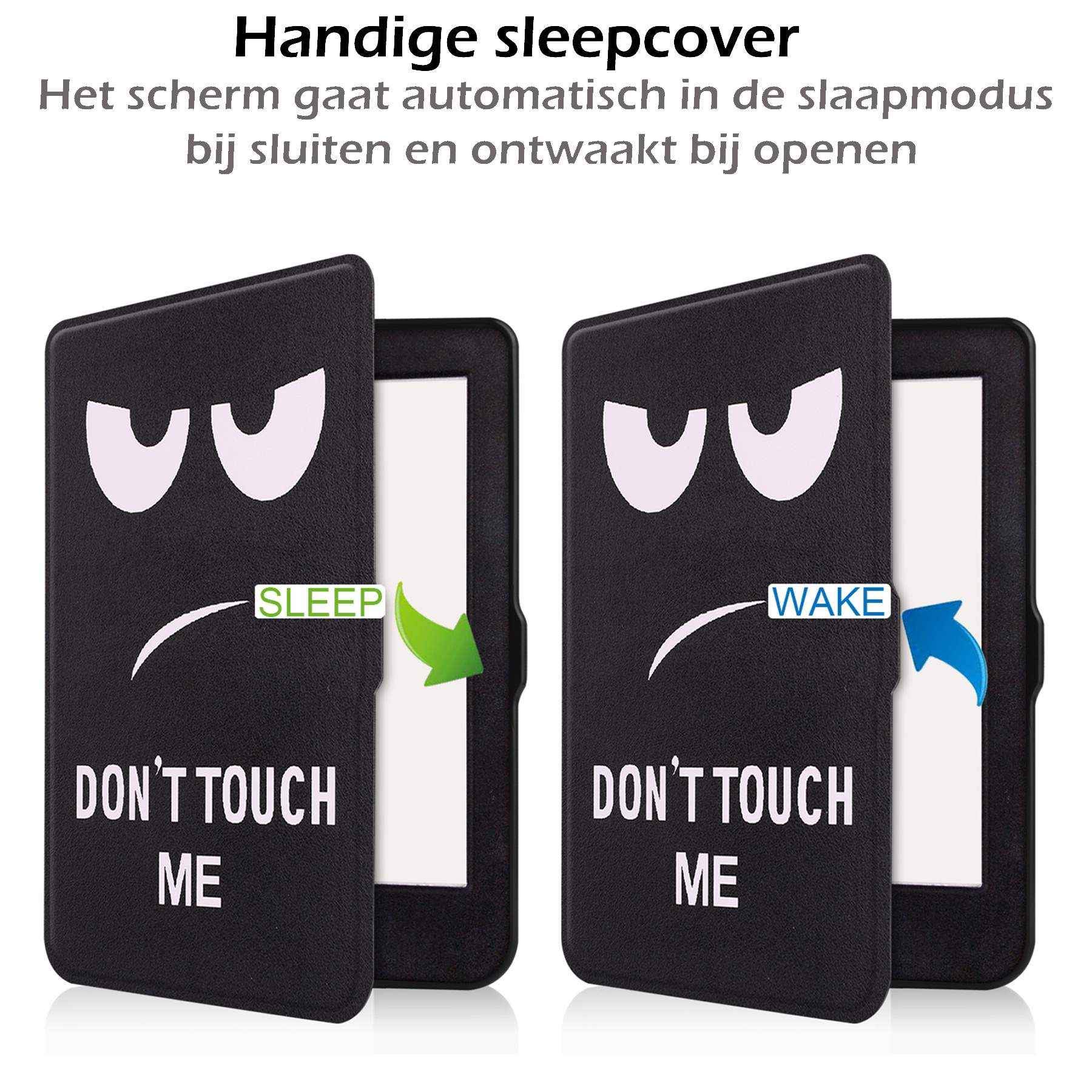 Nomfy Hoesje Geschikt voor Kobo Nia Hoes Book Case - Hoes Geschikt voor Kobo Nia Hoesje Book Cover - Don't Touch Me
