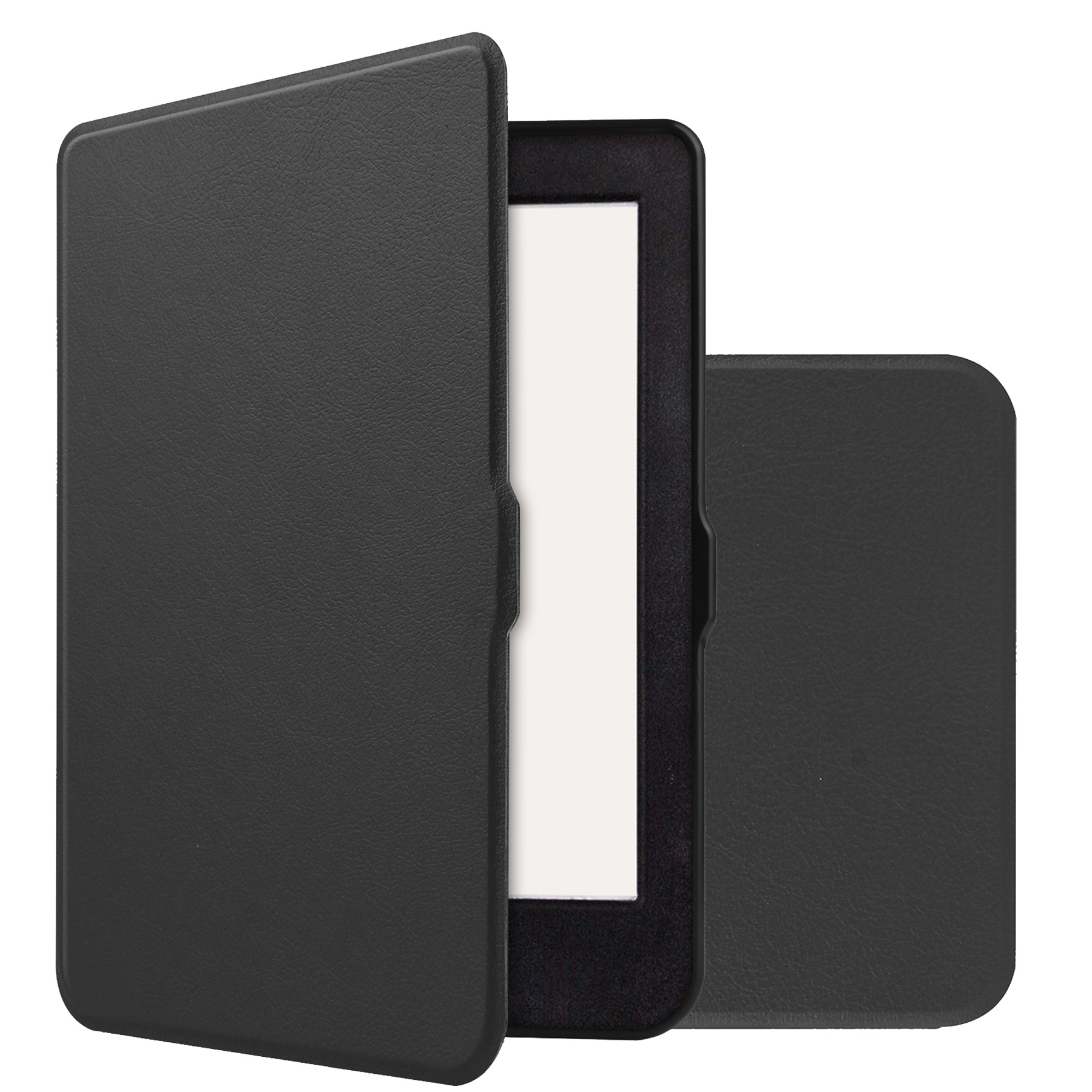 NoXx Hoes Geschikt voor Kobo Nia Hoesje Bookcase Cover Book Case Hoes Sleepcover - Zwart