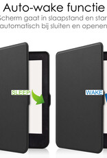 NoXx Hoes Geschikt voor Kobo Nia Hoesje Bookcase Cover Book Case Hoes Sleepcover - Zwart