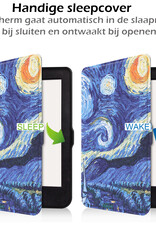 Nomfy Hoesje Geschikt voor Kobo Nia Hoes Book Case - Hoes Geschikt voor Kobo Nia Hoesje Book Cover - Sterrenhemel