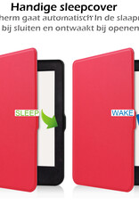Nomfy Hoesje Geschikt voor Kobo Nia Hoes Book Case - Hoes Geschikt voor Kobo Nia Hoesje Book Cover - Rood