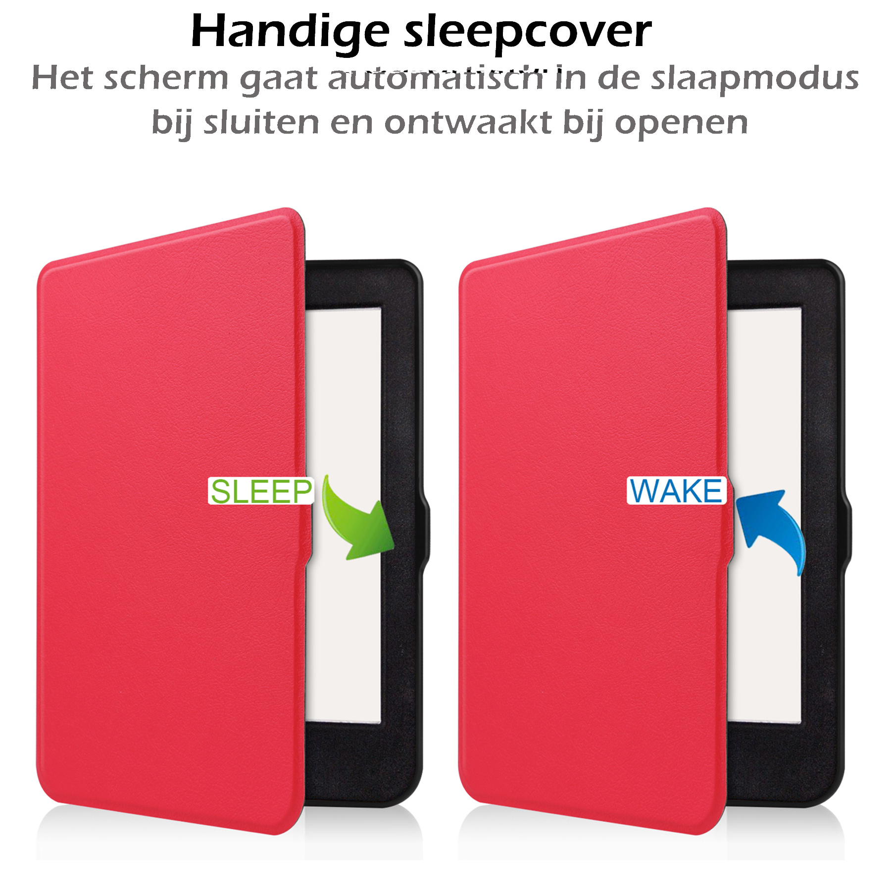 Nomfy Hoesje Geschikt voor Kobo Nia Hoes Book Case - Hoes Geschikt voor Kobo Nia Hoesje Book Cover - Rood