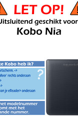 Nomfy Hoesje Geschikt voor Kobo Nia Hoes Book Case - Hoes Geschikt voor Kobo Nia Hoesje Book Cover - Rood