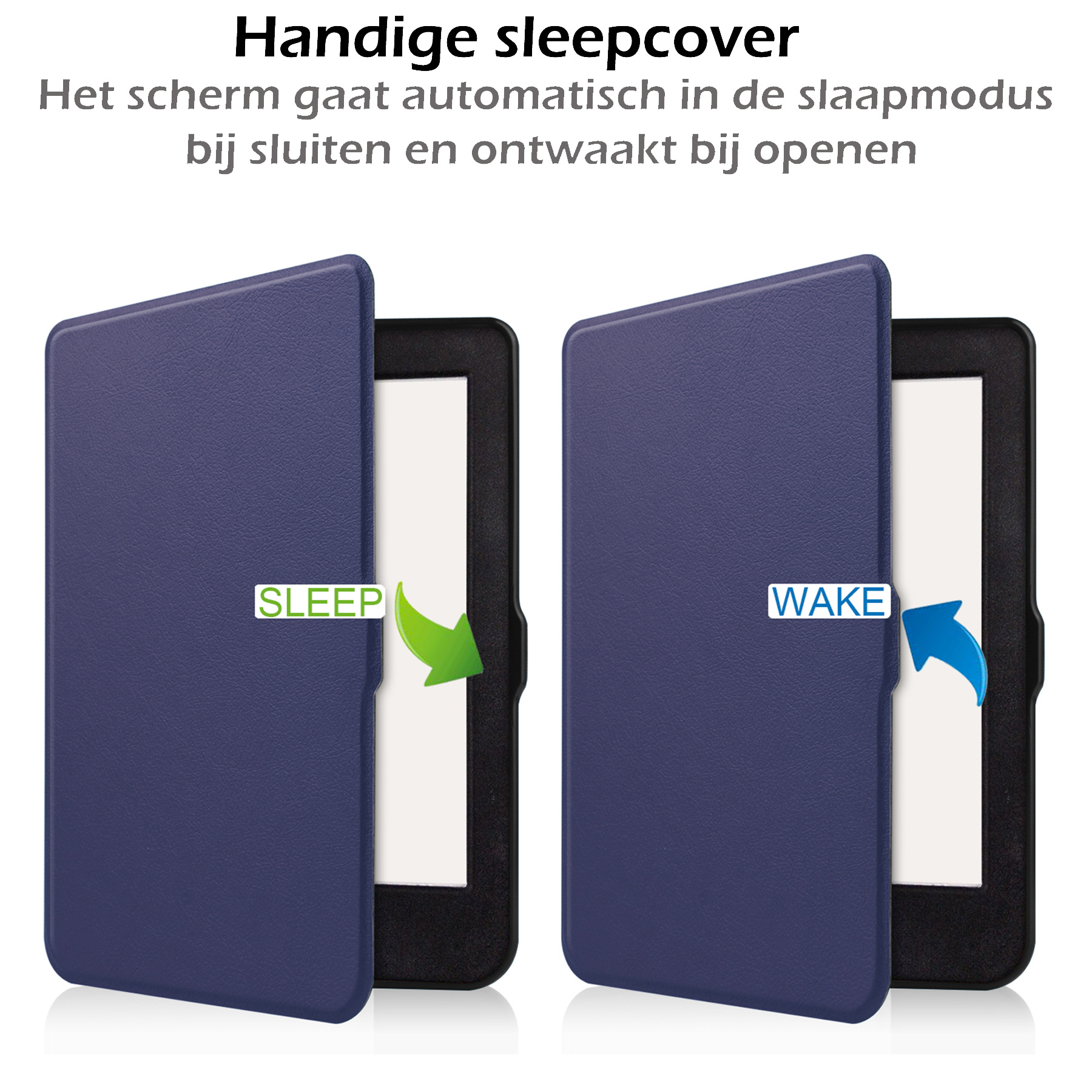 Nomfy Hoesje Geschikt voor Kobo Nia Hoes Book Case - Hoes Geschikt voor Kobo Nia Hoesje Book Cover - Donkerblauw