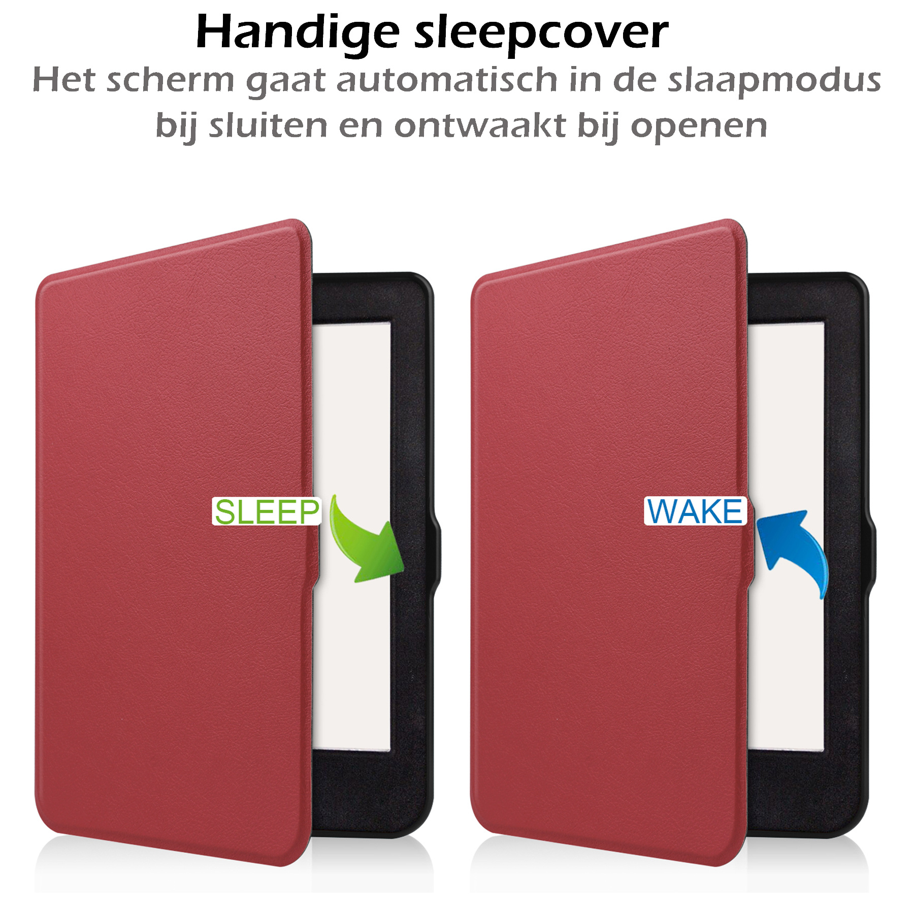 Nomfy Hoesje Geschikt voor Kobo Nia Hoes Book Case - Hoes Geschikt voor Kobo Nia Hoesje Book Cover - Donkerrood