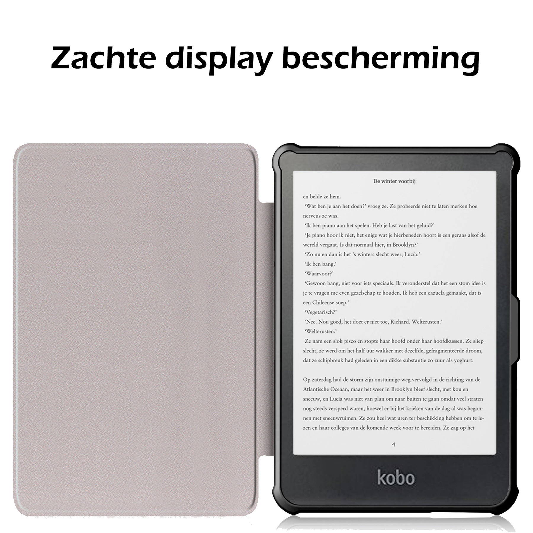 Nomfy Hoesje Geschikt voor Kobo Nia Hoes Book Case - Hoes Geschikt voor Kobo Nia Hoesje Book Cover - Donkerrood