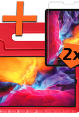 Nomfy Nomfy iPad Pro 11 inch (2020) Kinderhoes Met 2x Screenprotector - Rood