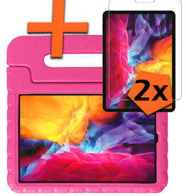 Nomfy Nomfy iPad Pro 11 inch (2020) Kinderhoes Met 2x Screenprotector - Roze