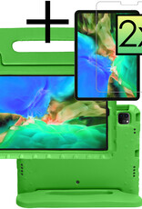 NoXx NoXx iPad Pro 11 inch (2021) Kinderhoes Met 2x Screenprotector - Groen