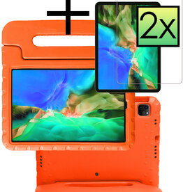 NoXx NoXx iPad Pro 11 inch (2021) Kinderhoes Met 2x Screenprotector - Oranje