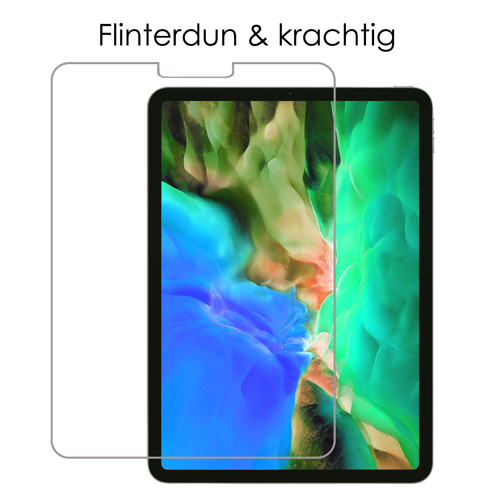 NoXx NoXx iPad Pro 11 inch (2021) Kinderhoes Met 2x Screenprotector - Zwart